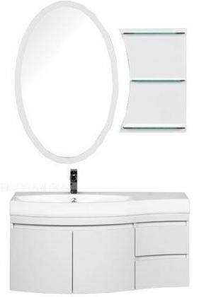 Комплект мебели для ванной Aquanet Опера 115 L 2 двери 2 ящика белый - изображение 2