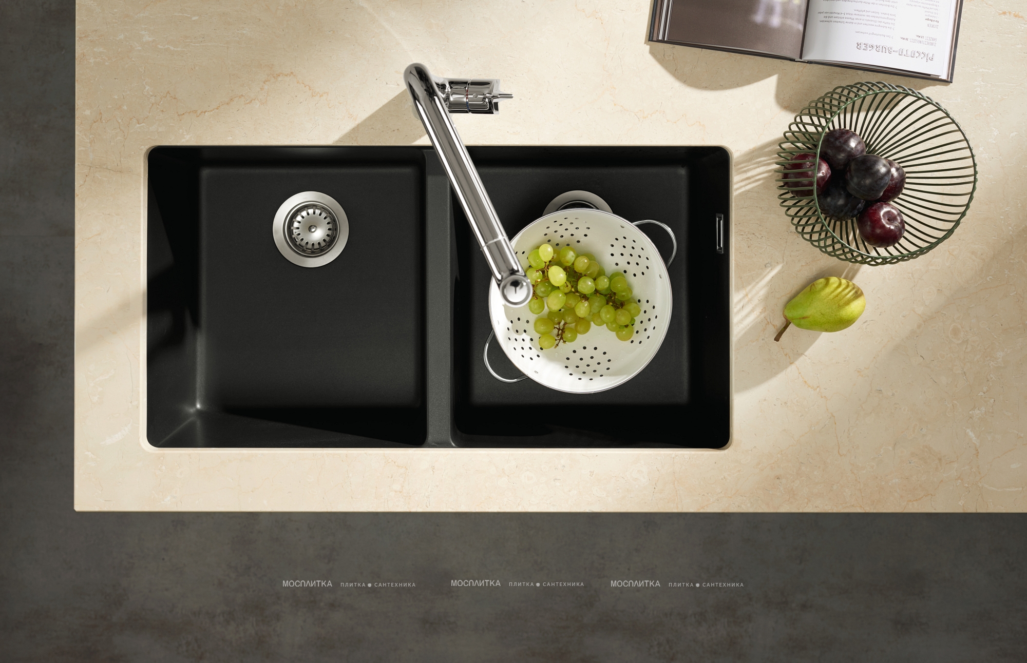 Кухонная мойка Hansgrohe S510-U770 43434170, черный графит - изображение 2