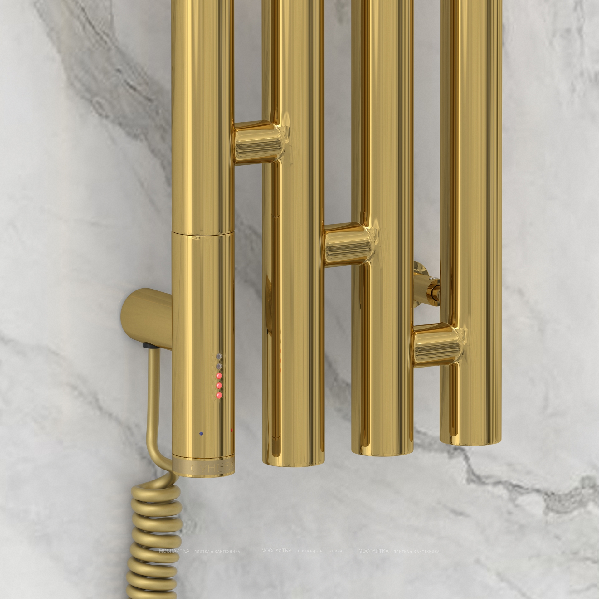 Полотенцесушитель электрический Сунержа Кантата 3.0 120х19,1 см 03-5846-1216 золото - изображение 3