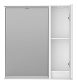 Зеркальный шкаф Brevita Balaton 75 см BAL-04075-01-П правый, с подсветкой, белый
