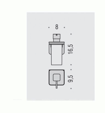 Дозатор для жидкого мыла подвесной Colombo OVER B9328 - 2 изображение