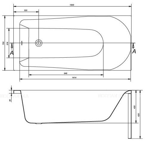 Акриловая ванна Cersanit Flavia 150х70 см - изображение 6