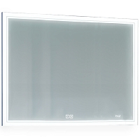 Зеркало с подсветкой и часами Jorno Glass Gla.02.92/W, 100 см