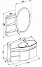 Комплект мебели для ванной Aquanet Опера 115 R 2 двери 2 ящика белый - изображение 14
