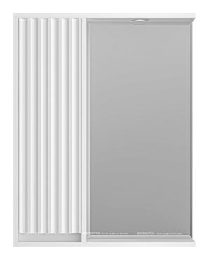 Зеркальный шкаф Brevita Balaton 65 см BAL-04065-01-Л левый, с подсветкой, белый - 2 изображение
