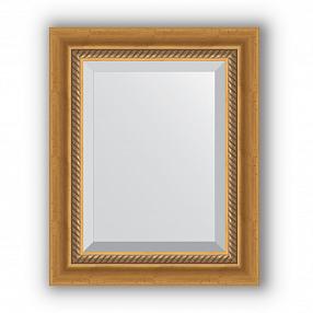 Зеркало в багетной раме Evoform Exclusive BY 3353 43 x 53 см, состаренное золото с плетением