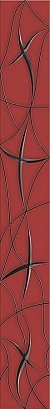 Керамическая плитка Azori Бордюр Vela Carmin Stella 6,2x50,5