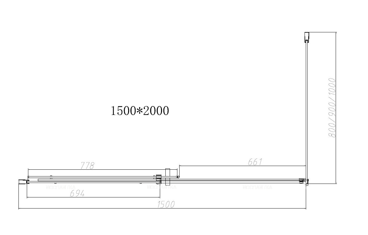 Душевой уголок Vincea Dice 150*100, черный, стекло прозрачное VSR-4D1015CLB - изображение 4