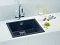 Кухонная мойка Alveus Quadrix 50 Granital 1108038 черная в комплекте с сифоном - изображение 2