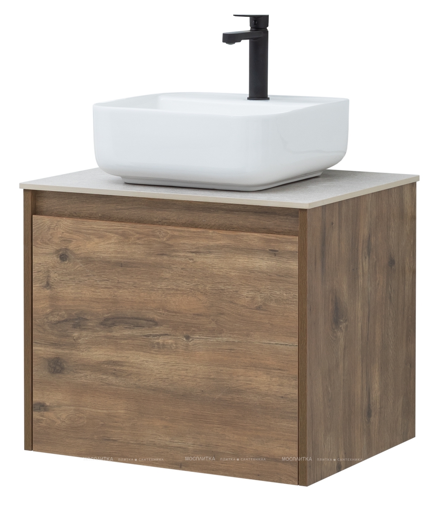 Комплект мебели для ванны Aquanet Nova Lite 60 см 249511, 1 ящик, коричневый - изображение 7