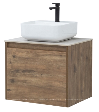 Комплект мебели для ванны Aquanet Nova Lite 60 см 249511, 1 ящик, коричневый - 7 изображение