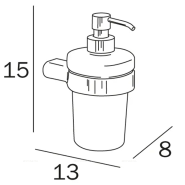 Дозатор для жидкого мыла Inda Mito A2010NCR + A2012ACR21 хром - 2 изображение