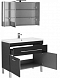 Комплект мебели для ванной Aquanet Верона 100 1 ящ 2 дв черный зеркало камерино - 3 изображение