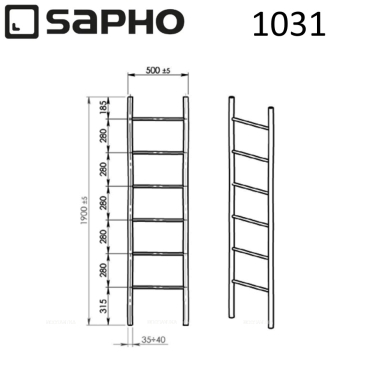 Полотенцедержатель-лесенка Sapho Bambus 1031 коричневый - 3 изображение