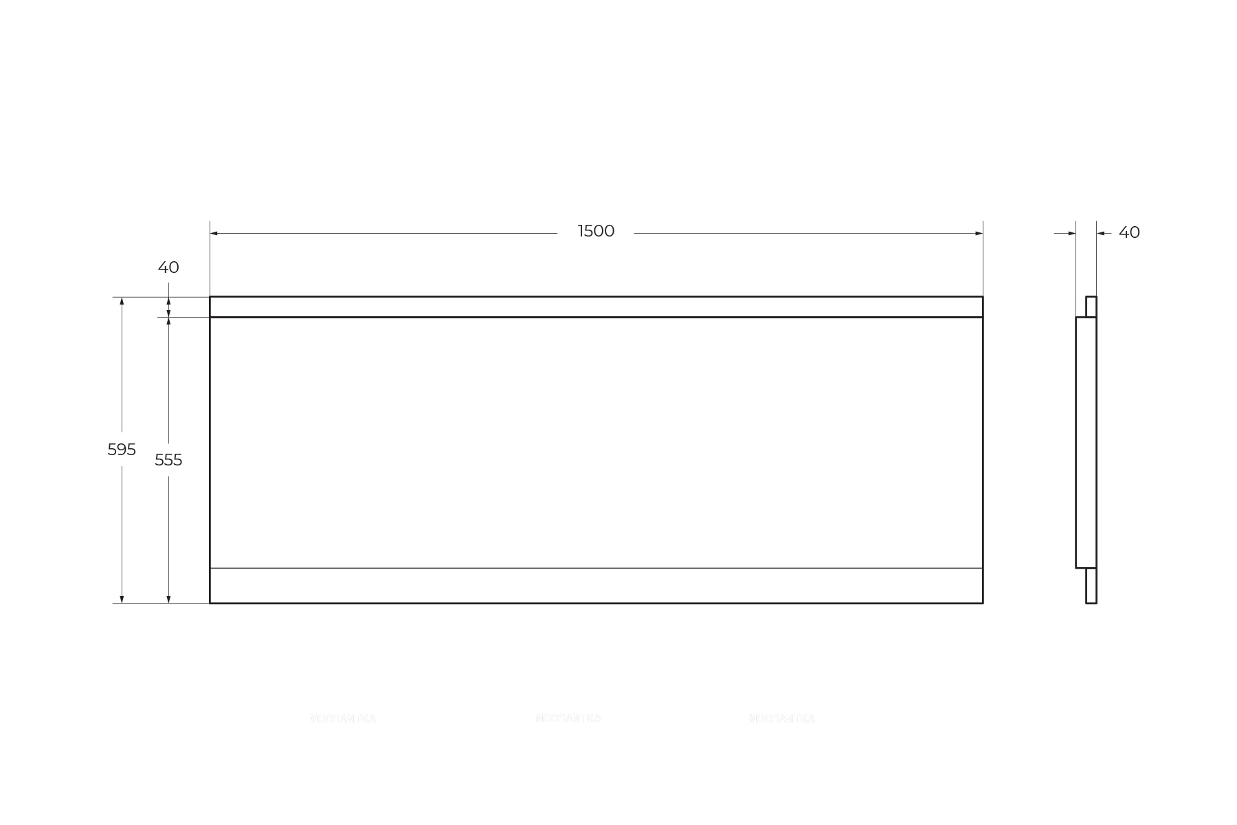 Фронтальная панель 150 см Cezares EMP-150-SCR-W37 белая - изображение 2