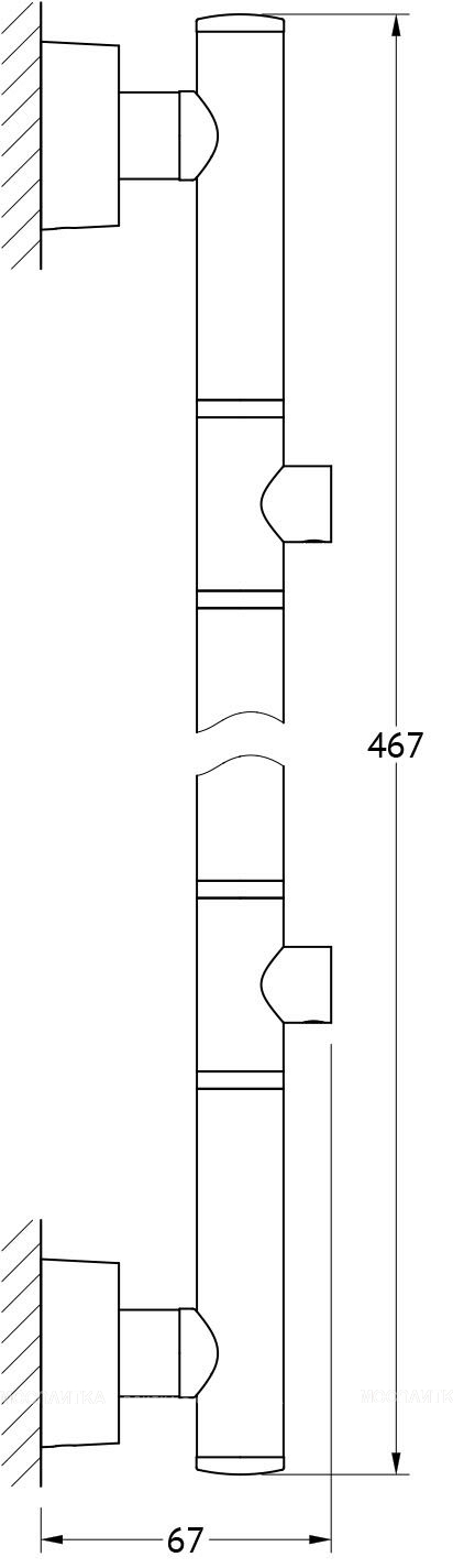 Штанга FBS Nostalgy NOS 077 двухпозиционная длина 47 см - изображение 2