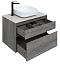 Комплект мебели для ванной Aquanet Nova Lite 75 см 242273, 2 ящика, венге, черный - 11 изображение