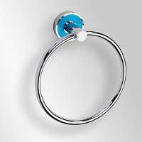 Полотенцедержатель-кольцо Bemeta Trend-i 104104068d 16 x 5 x 19 см, хром, голубой