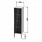 Шкаф-пенал Duravit XViu XV1367LB222 40 x 36 x 133 см подвесной со стеклянной дверью, черный матовый/белый глянцевый - 3 изображение