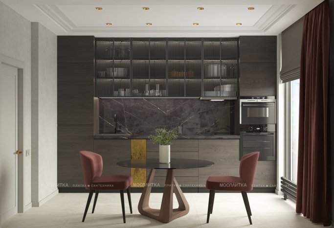 Дизайн Кухня в стиле Современный в коричневом цвете №13205 - 5 изображение