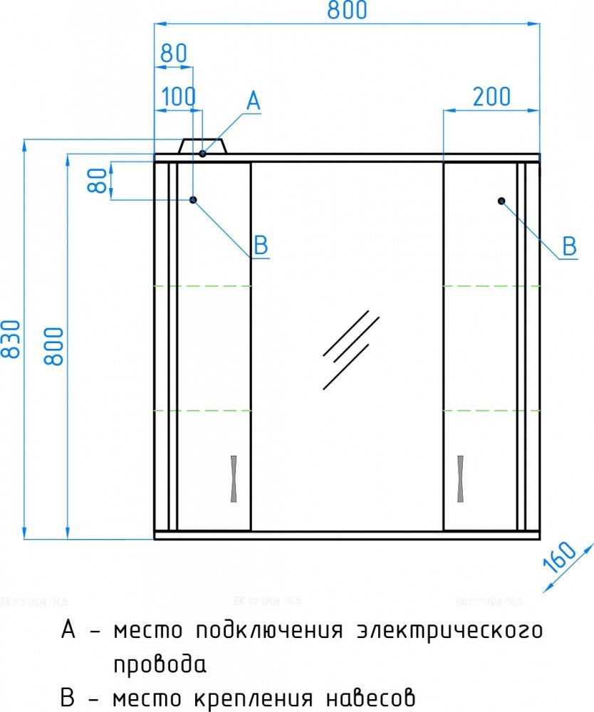 Зеркальный шкаф Style Line Эко Стандарт Панда 80/С белый - изображение 8