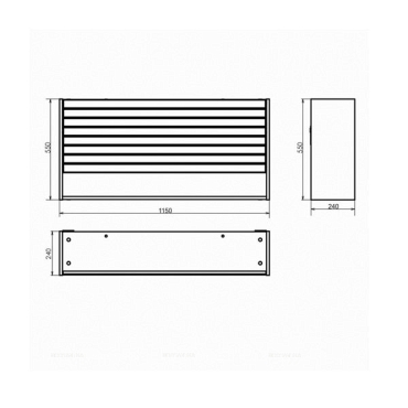 Подвесной шкаф Comforty Клеон-120 белый/дуб дымчатый 00-00000823 - 2 изображение