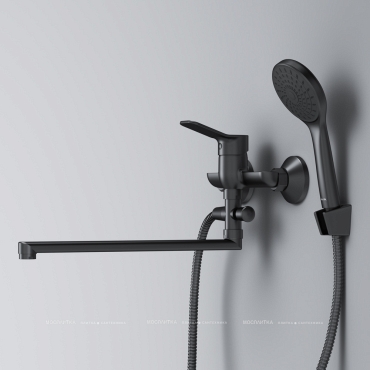 Смеситель для ванны с душем Am.Pm X-Joy F85A90122 черный матовый - 6 изображение