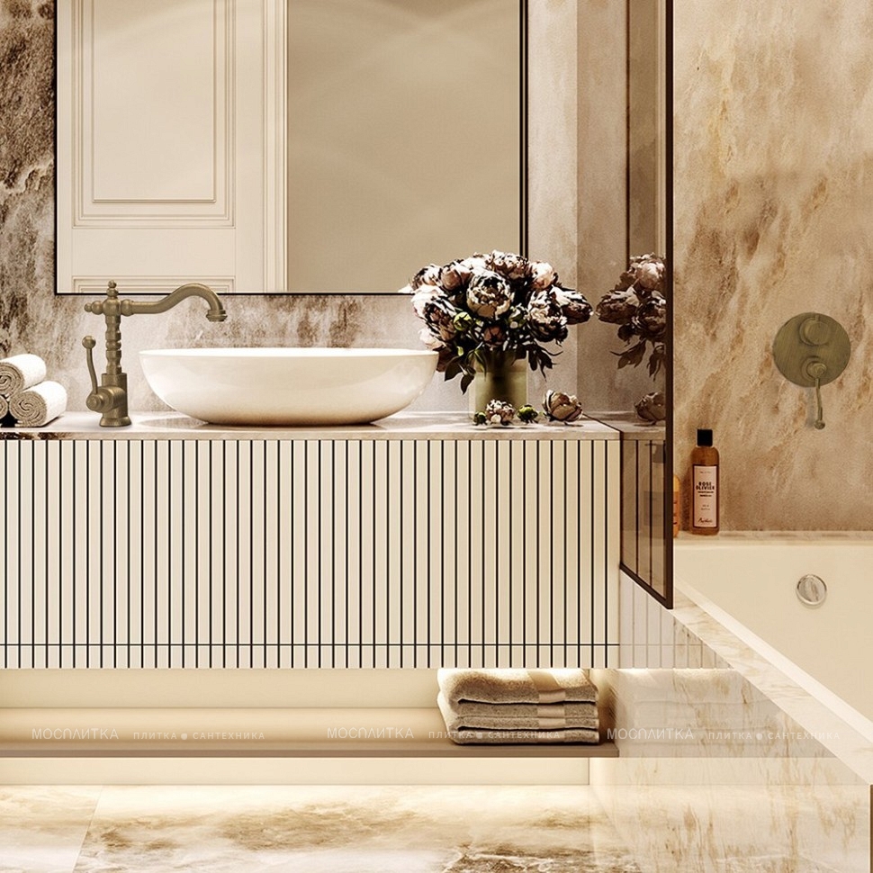 Смеситель для ванны с душем Paini Duomo 88F36911 старая бронза, на 2 потребителя - изображение 4