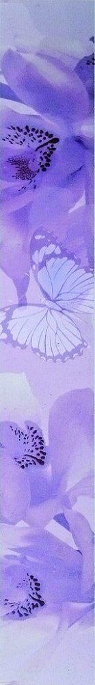 Керамическая плитка Mosplitka Бордюр Орхидея фиолет. 6,3х50 