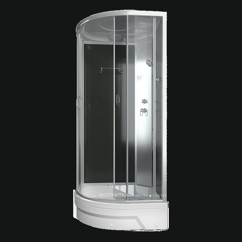 Душевая кабина Erlit Comfort 100х100 см ER351026-C4-RUS профиль серебристый, стекло тонированное - изображение 3