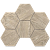 Мозаика Ametis  TA02 Hexagon 25x28,5 непол.(10 мм)