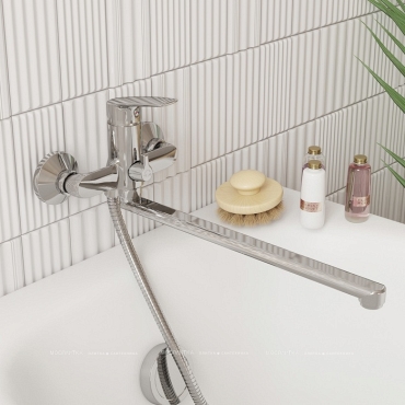 Смеситель Milardo Horizont HORSB02M10 для ванны с душем, хром - 2 изображение