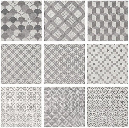 Керамическая плитка Kerama Marazzi Плитка Карнаби-стрит орнамент серый 20х20