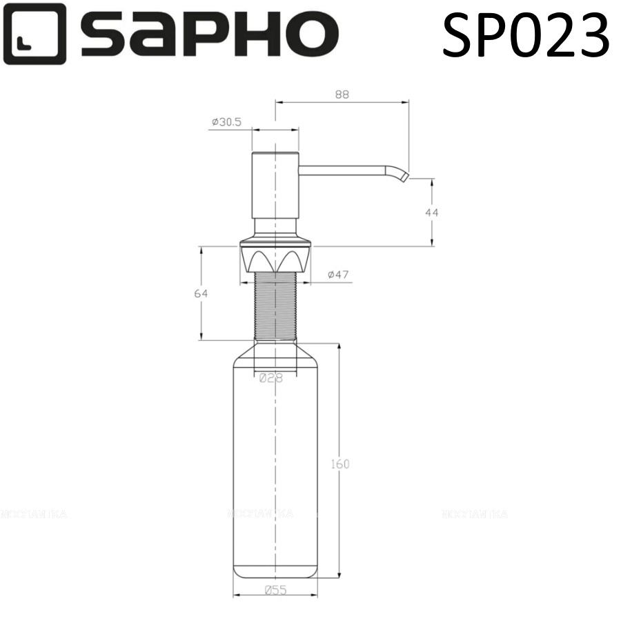 Дозатор Sapho X-Round SP023 хром - изображение 3