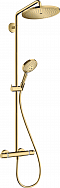 Душевая стойка Hansgrohe Croma Select S 280 1jet 26890990 с термостатом, полированное золото 