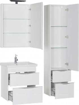 Комплект мебели для ванной Aquanet Эвора 60 белый - 6 изображение