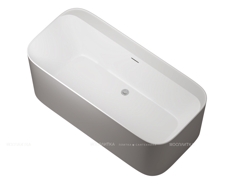 Акриловая ванна Allen Brau Infinity 170x80 2.21001.21/PGM белый матовый/платиново-серый - изображение 2