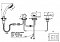 Смеситель на борт ванны на 4 отверстия Rav Slezak Dunaj Termostat DT273.5P, хром - 2 изображение