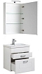 Комплект мебели для ванной Aquanet Рондо 60 2 ящика зеркало Камерино белый - 3 изображение