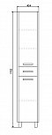 Шкаф-пенал Comforty Тулуза 40 R белый глянец/сосна лоредо - 2 изображение
