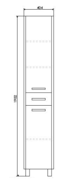Шкаф-пенал Comforty Тулуза 40 R белый глянец/сосна лоредо - 2 изображение