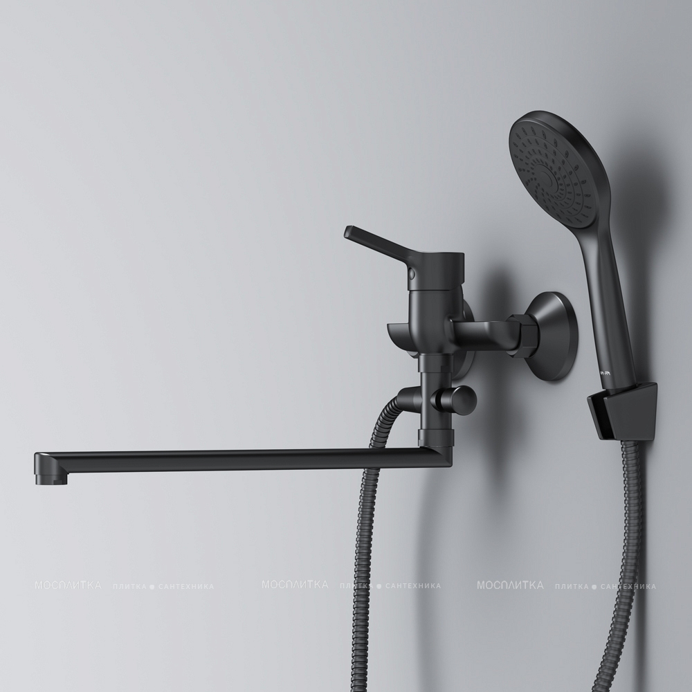 Смеситель для ванны с душем Am.Pm X-Joy S F85B90122 матовый черный - изображение 4
