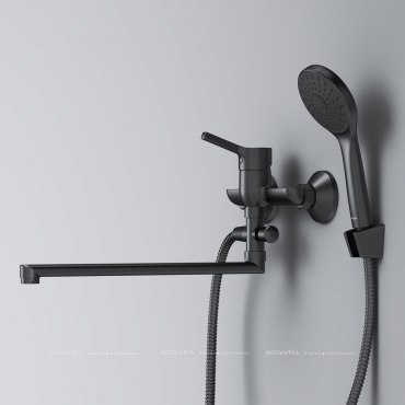 Смеситель для ванны с душем Am.Pm X-Joy S F85B90122 матовый черный - 4 изображение