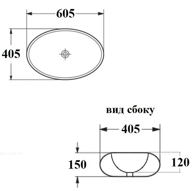 Раковина Bond Oval 60 см S58-600 белый глянец - изображение 11