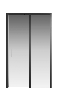 Душевая дверь Creto Nota стекло прозрачное профиль черный 120х200 см 122-WTW-120-C-B-6 EASY CLEAN