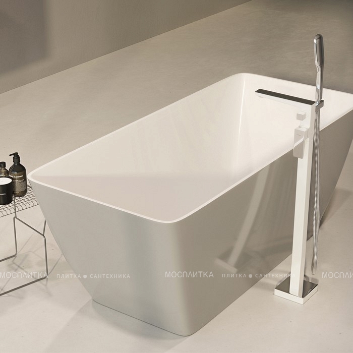 Смеситель Omnires Parma для ванны отдельностоящий (хром/белый), PM7433CRB - изображение 2