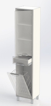 Шкаф-пенал Aquanet Гретта 40 б/к R белый - 10 изображение