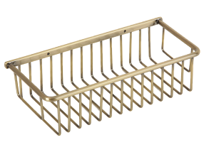 Полка-решетка Veragio Basket прямоугольная 13,5х30,5хh8 см, бронза