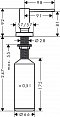 Дозатор для жидкого мыла Hansgrohe A71 40468000 хром - изображение 2