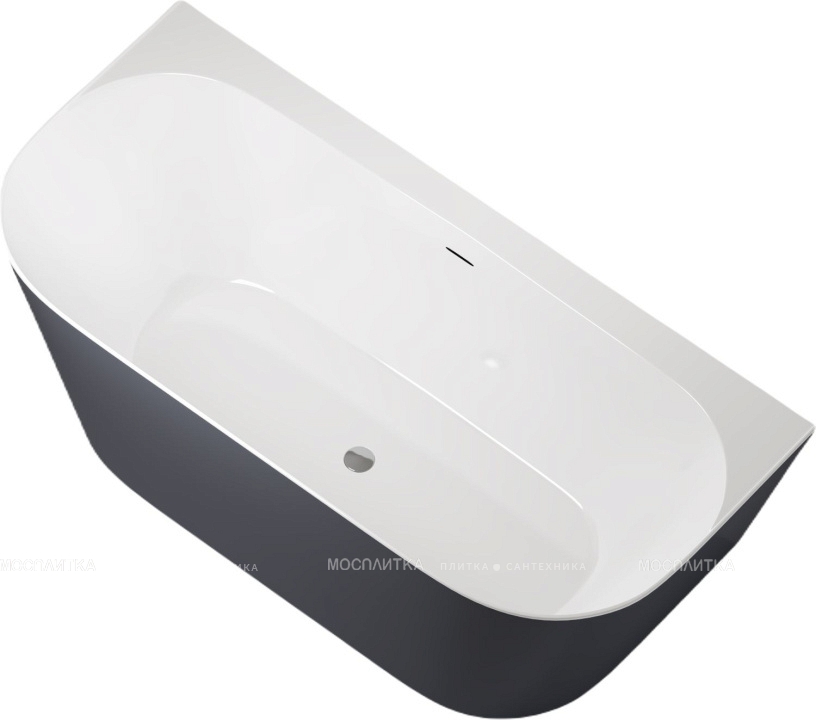 Акриловая ванна Allen Brau Priority 170x78 2.31003.20/AM белый глянец (панель антрацит) - изображение 2